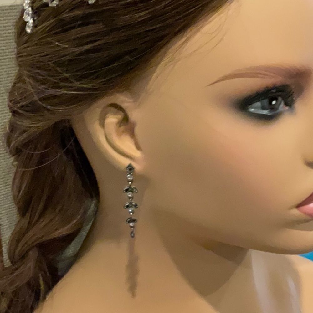 Black dangle earrings  